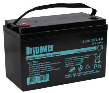 Drypower Standby Long Life AGM 12V 125Ah C20 FR