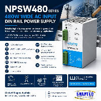 NPSW480 Series | 480W Wide AC Input DIN Rail Power Supply